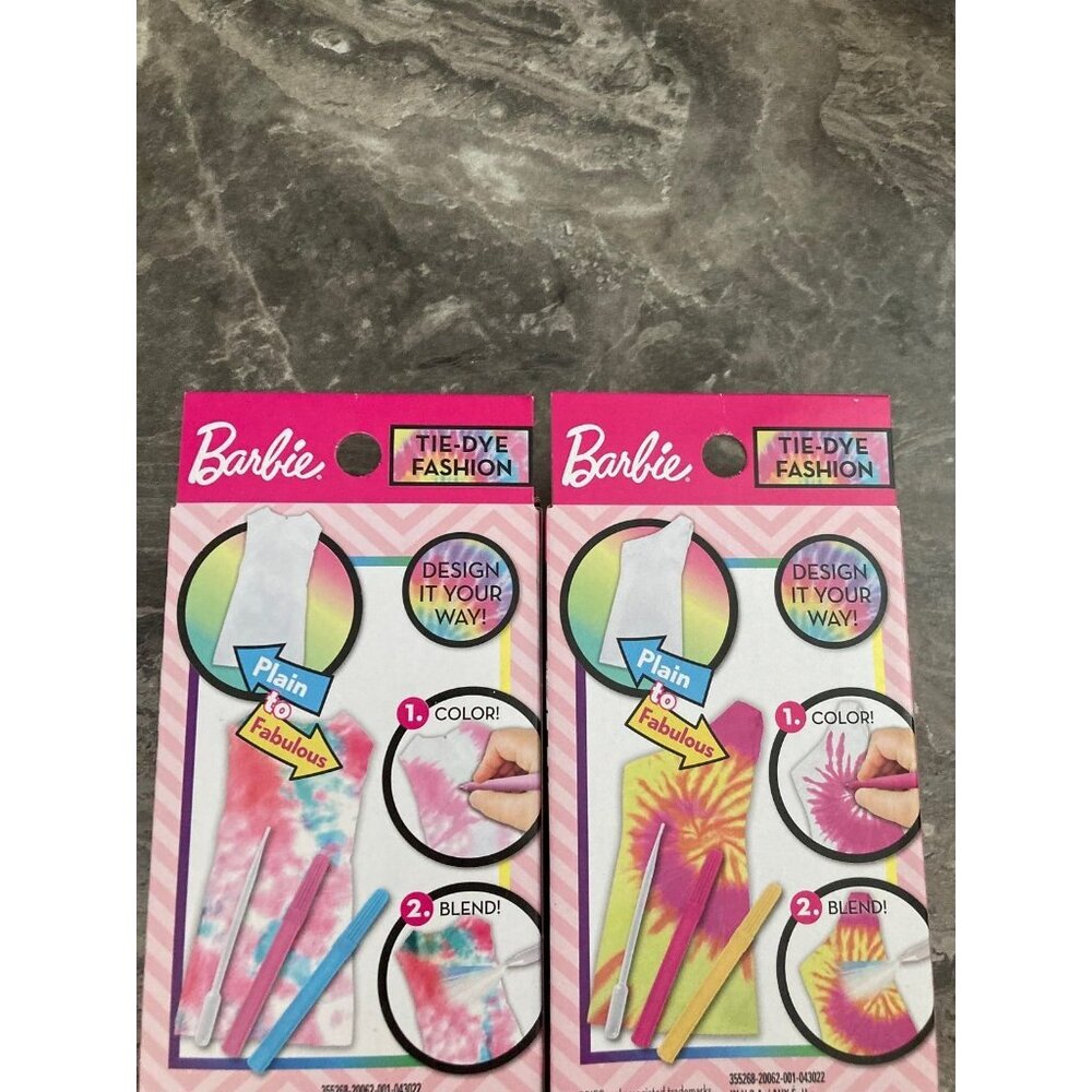 New Lot Of 2 Tie Dye Barbie Kit - Picture 2 of 2